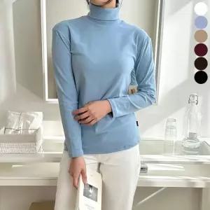 하이넥 겨울 피치기모 목폴라 폴라 티셔츠 이너 여자