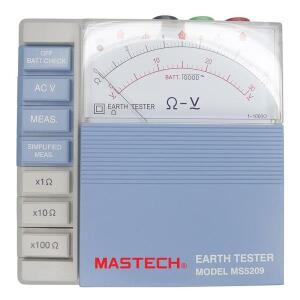 MASTECH MS5209 아날로그 접지 저항 측정기 메가옴미터 아날로그 1-1K 저전력 포인터 접지 저항 테스터