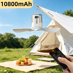 10800MAH 천장 선풍기 공기 쿨러 LED 캠핑 휴대용 충전식 순환기 야외 전기 텐트