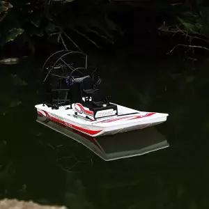생활 수집품 JDHMBD RC 수륙양용 에어보트 습지견 전동 무선 조종 DIY 구조 호버크래프트 모델 장난감 습지