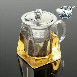 내열유리 티포트 차 거름망 주전자 350ml