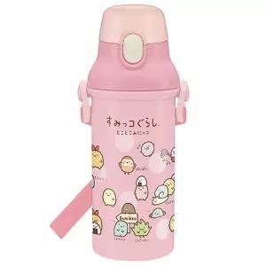 스밋코구라시 원터치 물통 480ml/어린이집/등원/아기/물병/초등/학생/손잡이/유아/간편/초경량/잠금/뚜껑
