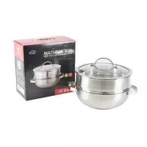 고품질 인덕션 겸용 바닥통삼중 스텐 2단 찜냄비 찜솥 28cm 조리도구 (WC4E0D2)