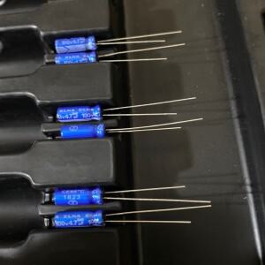 50pcs ELNA RE3 100V4.7UF 5X11MM audio electrolytic capacitor 4.7uF/100V blue