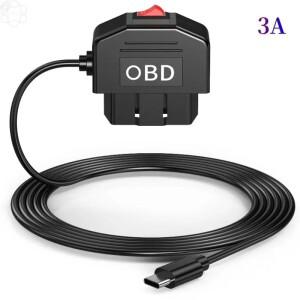 차량용 블랙박스 24시간 주차 모드 액세서리 배터리 보호 OBD 타입 C 충전기 전원 케이블 (대시캠용)