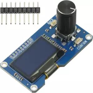 1.3인치 흰색 OLED 디스플레이 화면과 아두이노용 EC11 로터리 인코더 모듈 IIC 인터페이스 결합