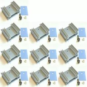 LM78XX 전압 조절기 파워 MOSFET 트랜지스터 25mmx34mmx12mm용 이지카고 TO-220 히트싱크 절연체/장착 키트