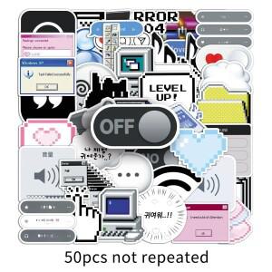 50Pcs 재미 있은 프로그래머 인터넷 MEME 스티커 404 네트워크 오류 자바 DIY 스크랩북 전화 수하물 방수
