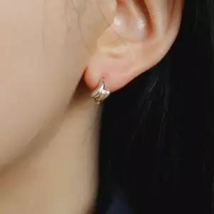 트위스트 여성 심플 볼드 링 은귀걸이 이어링 데일리 실버 쥬얼리...
