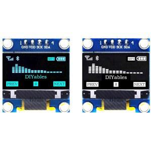 96인치 OLED 디스플레이 I2C 모듈 128x64 2팩 블루 화이트 1개 SSD1306 드라이버 u2013 아두이노 ESP32 ESP8266 라즈베리 파이와 호환
