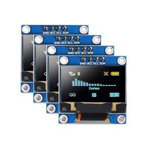 96인치 OLED 디스플레이 모듈 128x64 픽셀 SSD1306 I2C IIC 화면 아두이노 라즈베리 파이 블루와 옐로우 호환