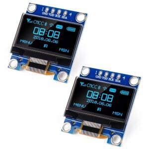 96인치 OLED 디스플레이 모듈 128x64 픽셀 IIC I2C 화면 SSD1315 아두이노 라즈베리 파이 ESP32용 드라이버 자발광 보드 파란색 용접되지 않음