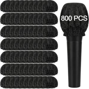 포레인암 800개 마이크 커버 일회용 부직포 KTV 노래방 녹음실 뉴스 인터뷰용 탄성 밴드가 개별 랩 윈드린