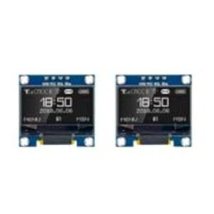 2PCS 96인치 OLED I2C IIC 디스플레이 모듈 128x64 픽셀 SSD 1306 미니 자가 발광 스크린 보드 아두이노 라즈베리 파이 화이트