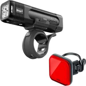 노그 블라인더 1000 스퀘어 바이크 라이트 세트 2세대 USB 충전식 LED 전면 1000루멘 후면 100루멘 멀티