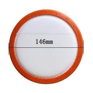 146mm/130mm 세척 가능 진공 청소기 필터 원형 HV 면 요소 Midea C3-L148B VC14A1-VC 용 HEPA