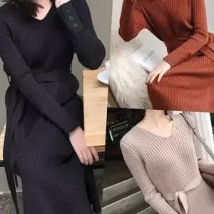 이쁘다요 럭셔리 허리끈 롱 원피스