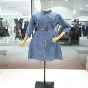 [BCBG] 7부 데님 원피스 (B6B4O660) (P003796192)