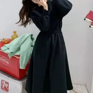 여성 맨투맨 플레어 롱원피스 1P 허리 밴딩 A라인 체형커버 스커트 패션