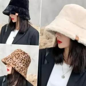 따뜻하고 부드러운 여자겨울모자 페이크퍼 벙거지