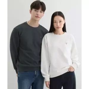 [게스]데일리티 캐주얼상의 ON 3color 유니 기모 삼각직조라벨 맨투맨 NP4KE405