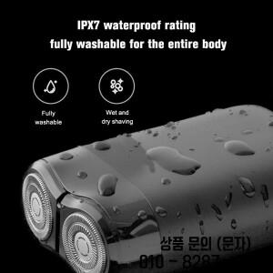 새로운 MIJIA 전기 면도기 S100 IPX7 방수 7200RPM 듀얼 플로팅 헤드 습식/건식 타입 C 고속 90분 USB