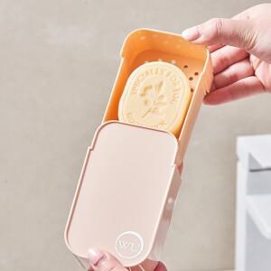 1개의 새로운 고품질 휴대용 여행용 비누 상자, 이중층 배수 기능, 욕실 수납 선반, 곰팡이 방지