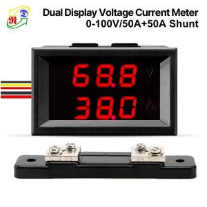RD 듀얼 LED 디스플레이  자동차 전압 전류계  디지털 션트 포함  5 와이어  0.28 DC0-100V  50A