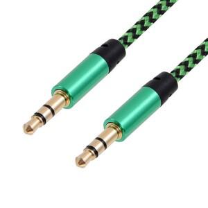 1/2/4PCS 멀티 컬러 나일론 Aux 케이블 오디오 3.5mm 플러그 라인 코드 스피커 카드 MP3 플레이어