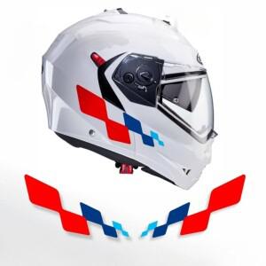 1 쌍   인 디자인 바이크 오토바이 헬멧 스티커 Arai SHOEI 호환 AGV HJC Shark LS2 Bell 용 방수 레이싱
