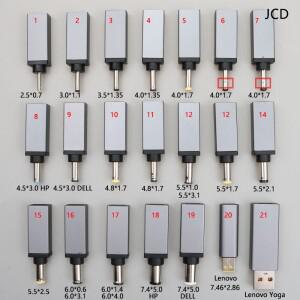 노트북 전원 어댑터 커넥터  DC 플러그  USB C 타입 암-범용 잭 컨버터  레노버호환 아수스호환 델 hp 호환