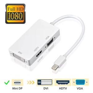 썬더볼트 3 1 DP Male to HDMI 호환 VGA DVI Female 어댑터 컨버터 미니 소형 디스플레이 포트 (아이맥  애