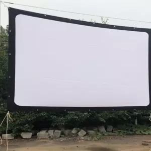 휴대용 스크린 200인치 캠핑 학교 교육 초대형 접이식 인치 빔