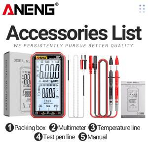 멀티미터 6000 카운트 멀티메트로  ANENG 620A AC/DC 전압 테스터 전류 10A 제로 파이어 라인 저항/커패시