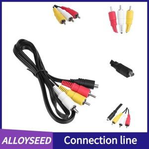 1.2m 카메라 오디오 비디오 AV 케이블 미니 소형 USB - 3 RCA VMC-15FS 10핀 포트 어댑터 연장 (소니호환