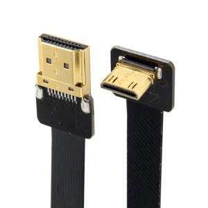Xiwai CYFPV 90도 상향 각도 미니 소형 HDMI 남성-남성 FPC 플랫 케이블 HDTV  멀티콥터  항공 촬영용)