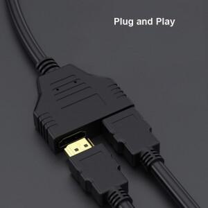 HDMI 호환 케이블 분배기 1080P 2 듀얼 포트 Y 변환기 xbox호환 플스호환 LCD TV 스위치 용 1 In Out 코드