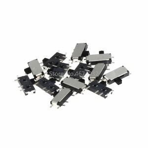 100pcs 미니 smd MSK-12C02 토글 스위치 MP3 용 7pin 1P2T on/OFF 슬라이드