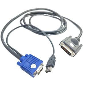 DVI M1-DA 30 + 5 핀-15 핀 VGA USB 프로젝터 케이블  1.8M