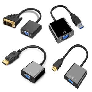 남성-여성 미니 소형 DP -c HDMI DVI USB 3.0-VGA 어댑터 케이블 HDTV PC TV 용 비디오 컨버터 커넥터