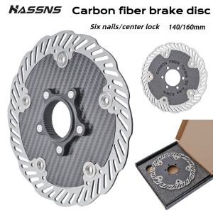 탄소 섬유 브레이크 디스크 플로팅 로터 140mm 160mm 경량 고강도 센터락 6 볼트 MTB 로드 바이크 사이클링