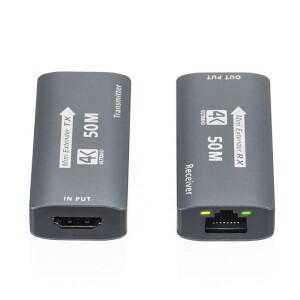 4K HDMI 호환 익스텐더 RJ45 포트 MAX 50M CAT6 네트워크 이더넷 LAN TX RX 어댑터 HDTV에서 PC DVD 플스호