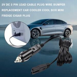 2m 12V Power Adapter Extension Cord For Car Mini Fridge Heat-resistant Plug Cigarette Lighter Replac