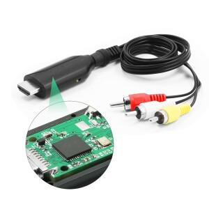 4K 남성 HDMI-RCA AV/CVBS 어댑터 HD 비디오 컨버터 케이블 L/R 1080P 미니 소형 지원 NTSC PAL