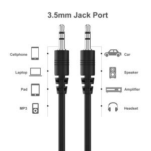 Aux 케이블 3.5mm 잭 남성 자동차 보조 오디오 와이어 전화 헤드폰 스피커 노트북 MP3/4 코드 0.5m