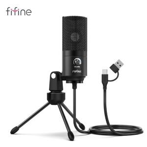 게인 노브가 있는 FIFINE USB 콘덴서 마이크  홈 스튜디오  팟캐스팅  음성 해설  노트북  Windows -K669용