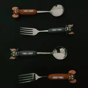 톰과 제리 스푼 포크 낱개 2P 탈부착 캐릭터 식사 수저 식탁 어린이 유아