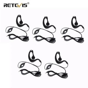 Retevis 워키 토키 액세서리 키즈 라디오 5피스 1 핀 2.5mm 잭 PTT 마이크 이어폰 RT-388 RT-628 RT31