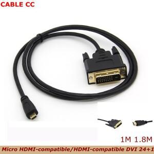 HD HDMI 호환 마이크로 DVI 24+1 핀 어댑터 케이블 LCD HDTV xbox호환 플스호환용 3D 1080p 1m 3ft 1.8m 6f