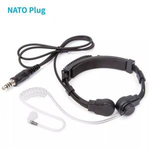 NATO 플러그 헤드셋 워키토키 U94 PTT 넥 스로트 마이크 이어피스 라디오 전술 바오펑호환 모토로라호환 아